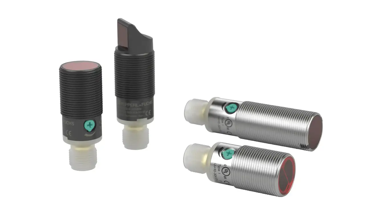 Cylindrical photoelectric sensors M18 series from Pepperl+Fuchs offer maximum flexibitly and efficiency Cylindrical photoelectric sensors M18 series from Pepperl+Fuchs offer maximum flexibitly and efficiency