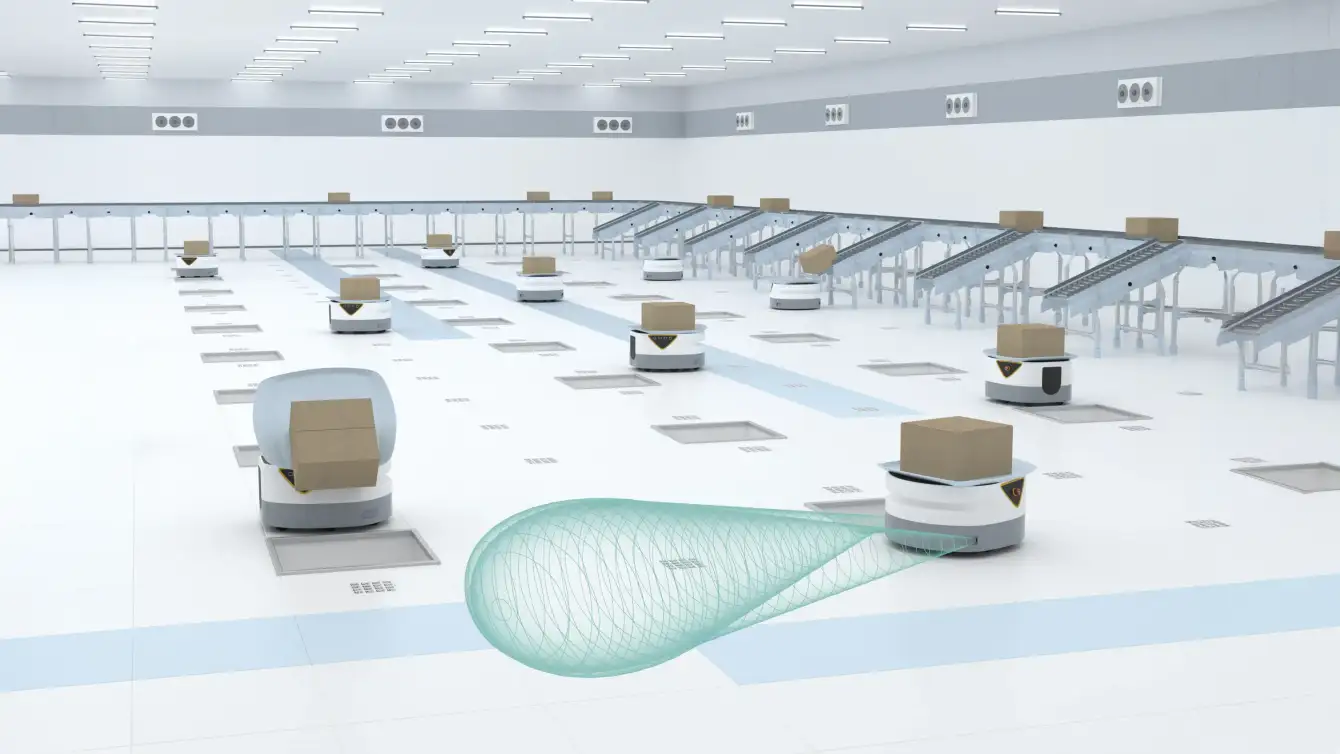 AMR fleet navigating with help of USi-industry AMR fleet navigating with help of USi-industry