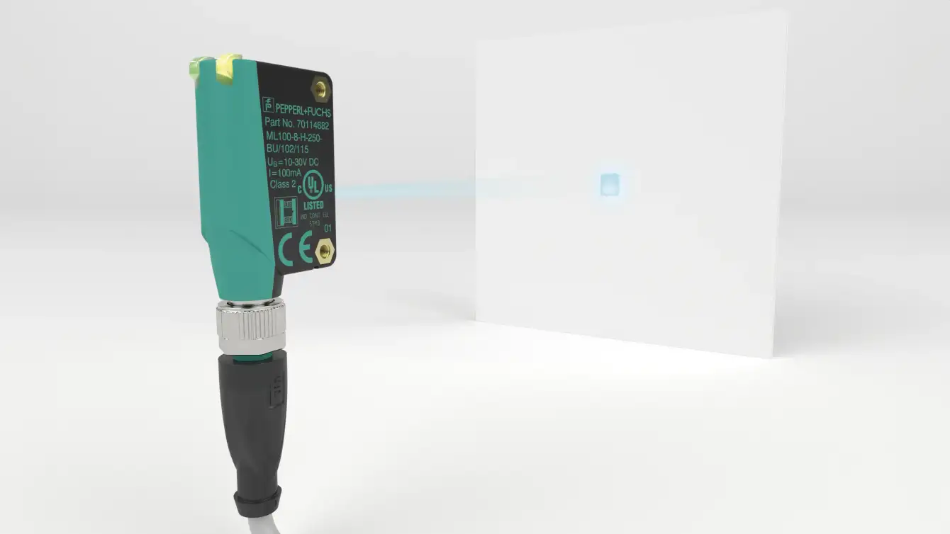 ML100 diffuse mode sensor with BlueBeam technology ML100 diffuse mode sensor with BlueBeam technology