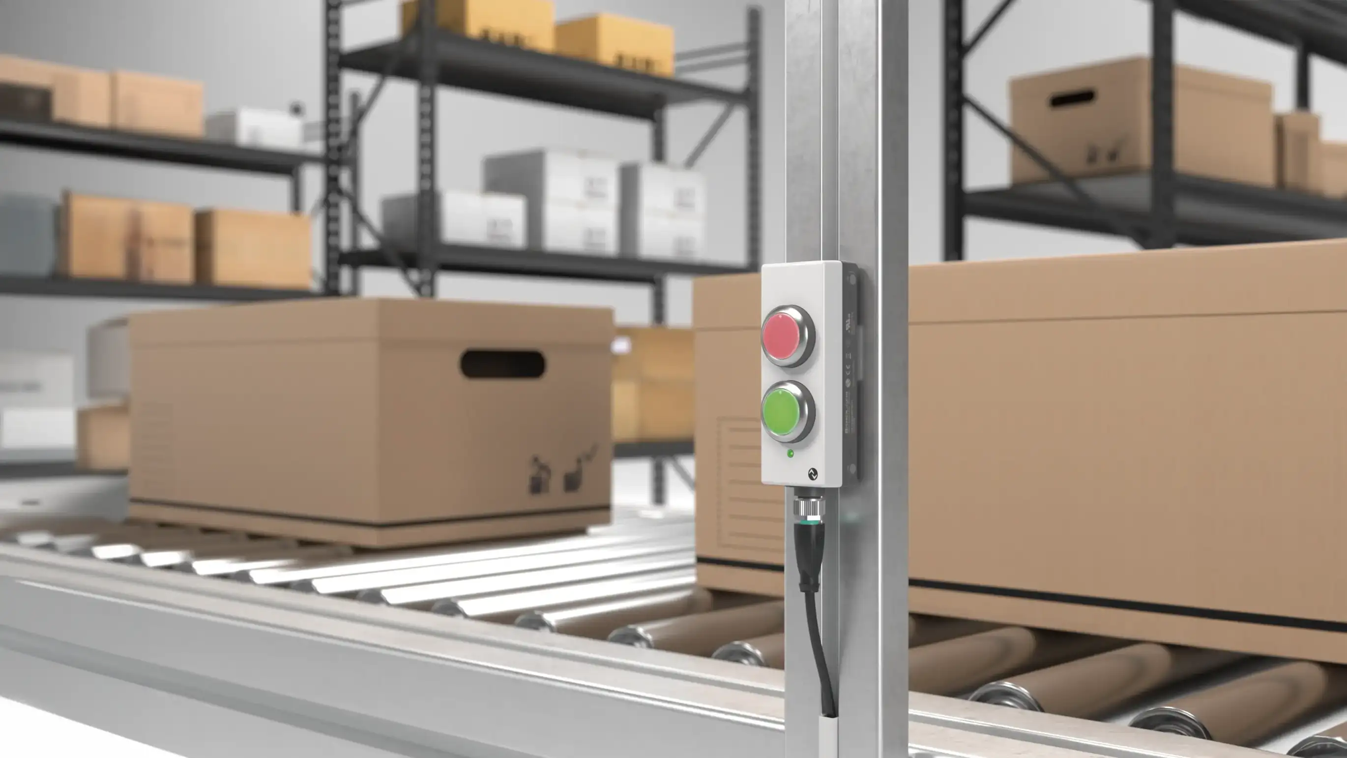 push button box in a conveyor system push button box in a conveyor system