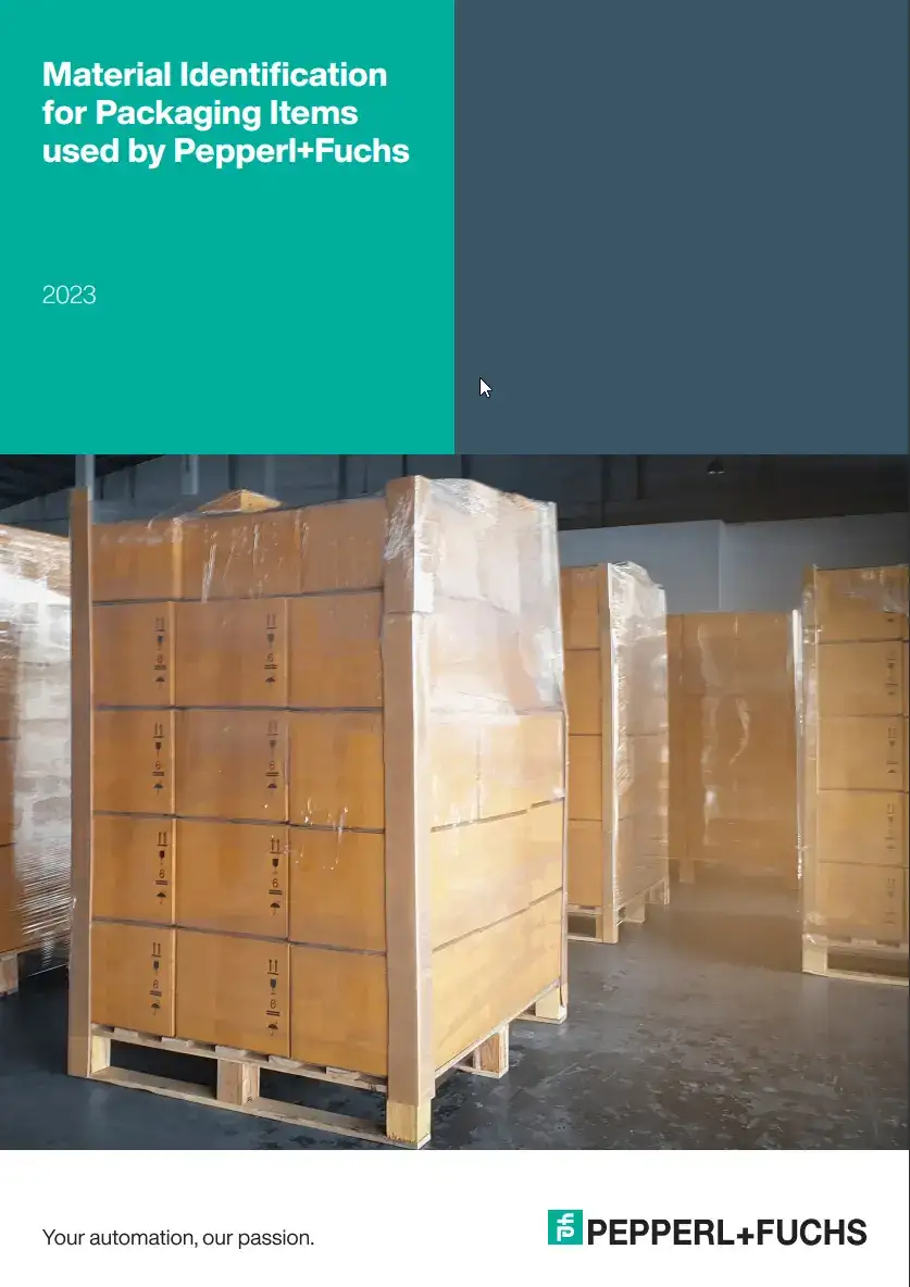 Cover letter of "Material Identification for Packaging Items"