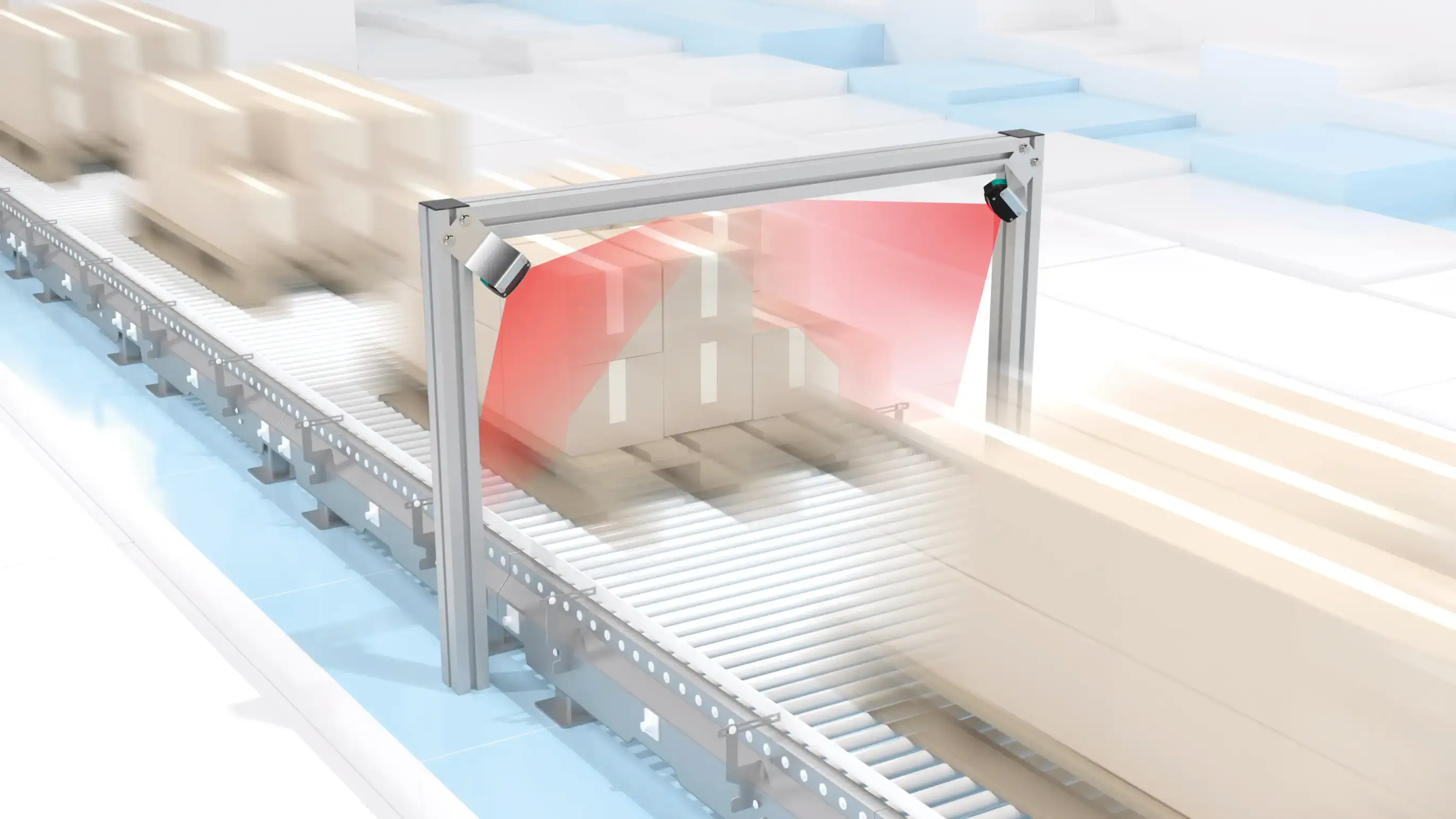 R2300 LiDAR sensor for single-layer volume measurements in logistics R2300 LiDAR sensor for single-layer volume measurements in logistics