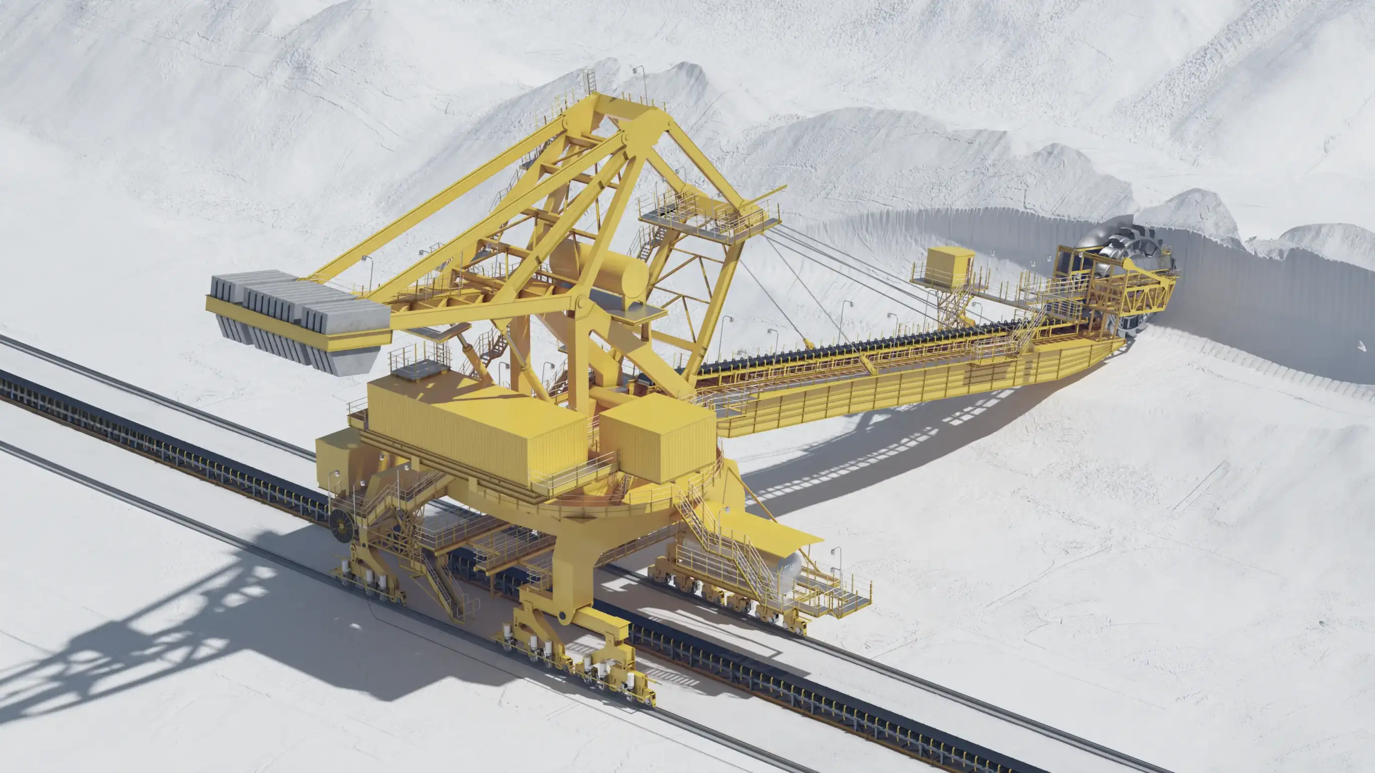 stockyard machine sensors application in mining, Pepperl+Fuchs stockyard machine sensors application in mining, Pepperl+Fuchs