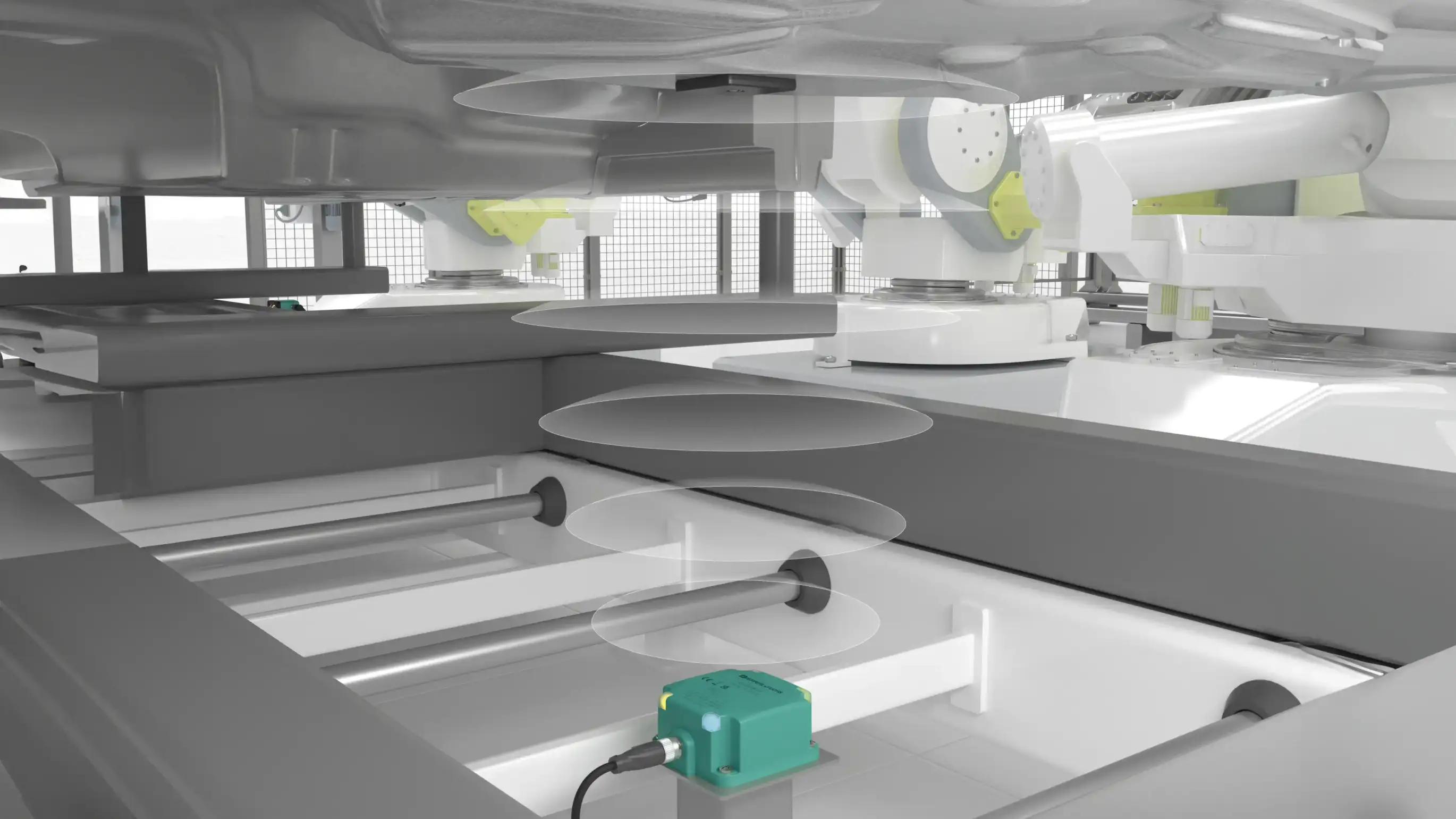 HF RFID reader identifying car body in automotive assembly line HF RFID reader identifying car body in automotive assembly line