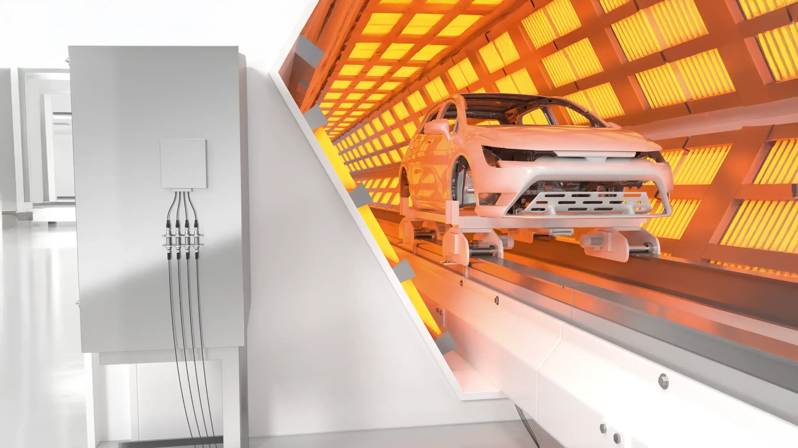 F135 series inductive sensors used in dryer oven in the automotive industry F135 series inductive sensors used in dryer oven in the automotive industry