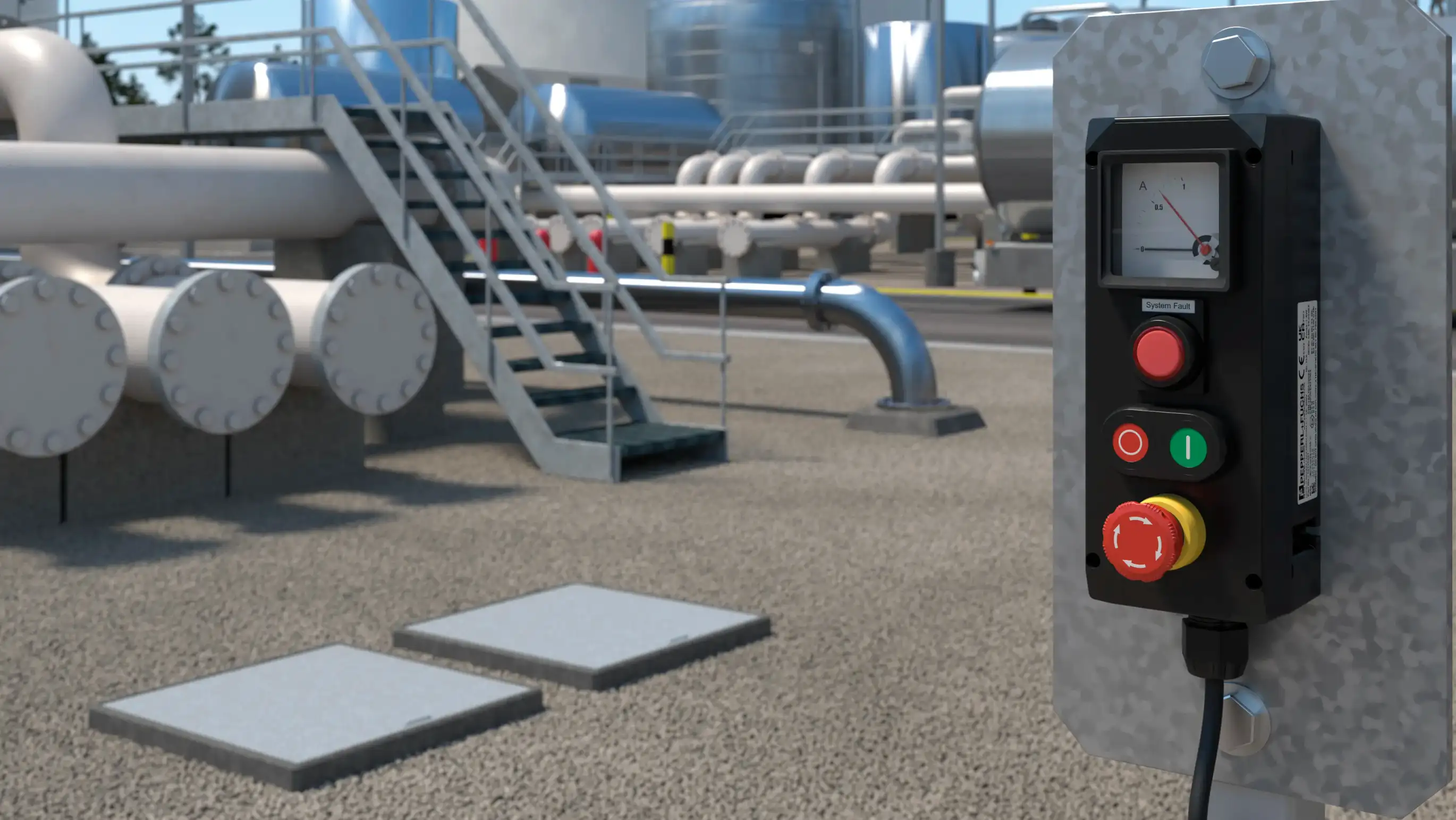 LRP control unit mounted in process plant