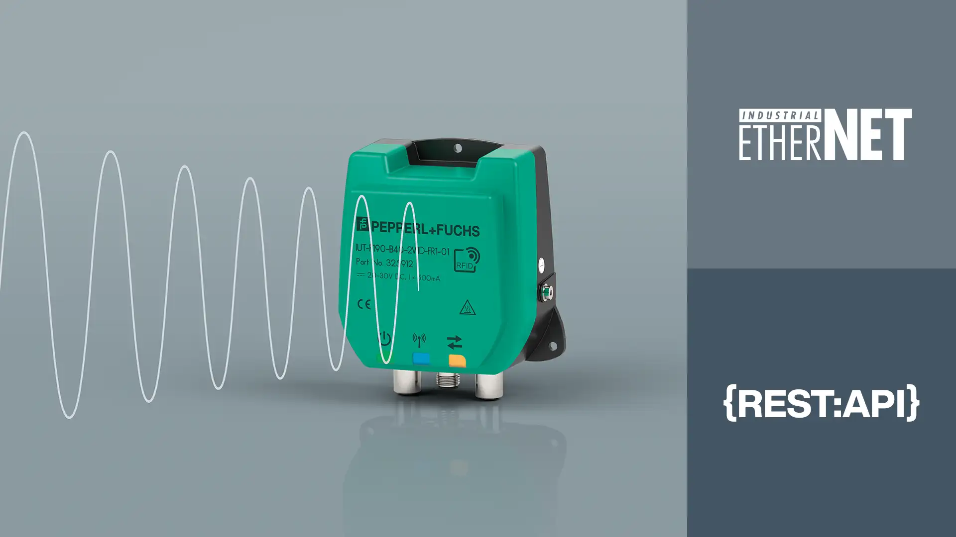 The IUT-F190-B40 UHF read/write device can be quickly and easily integrated into OT and IT systems The IUT-F190-B40 UHF read/write device can be quickly and easily integrated into OT and IT systems