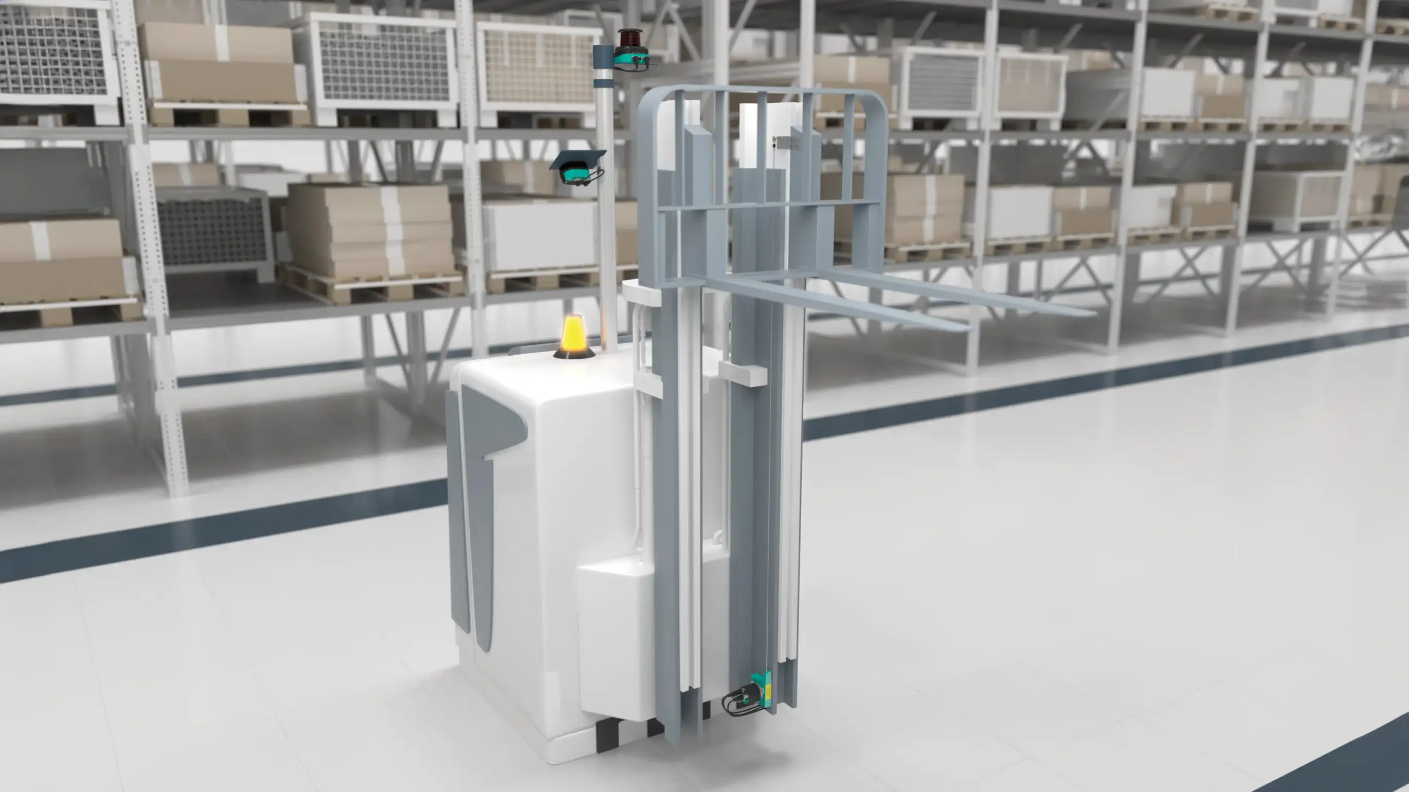 Cable pull rotary encoder in forklift application 
