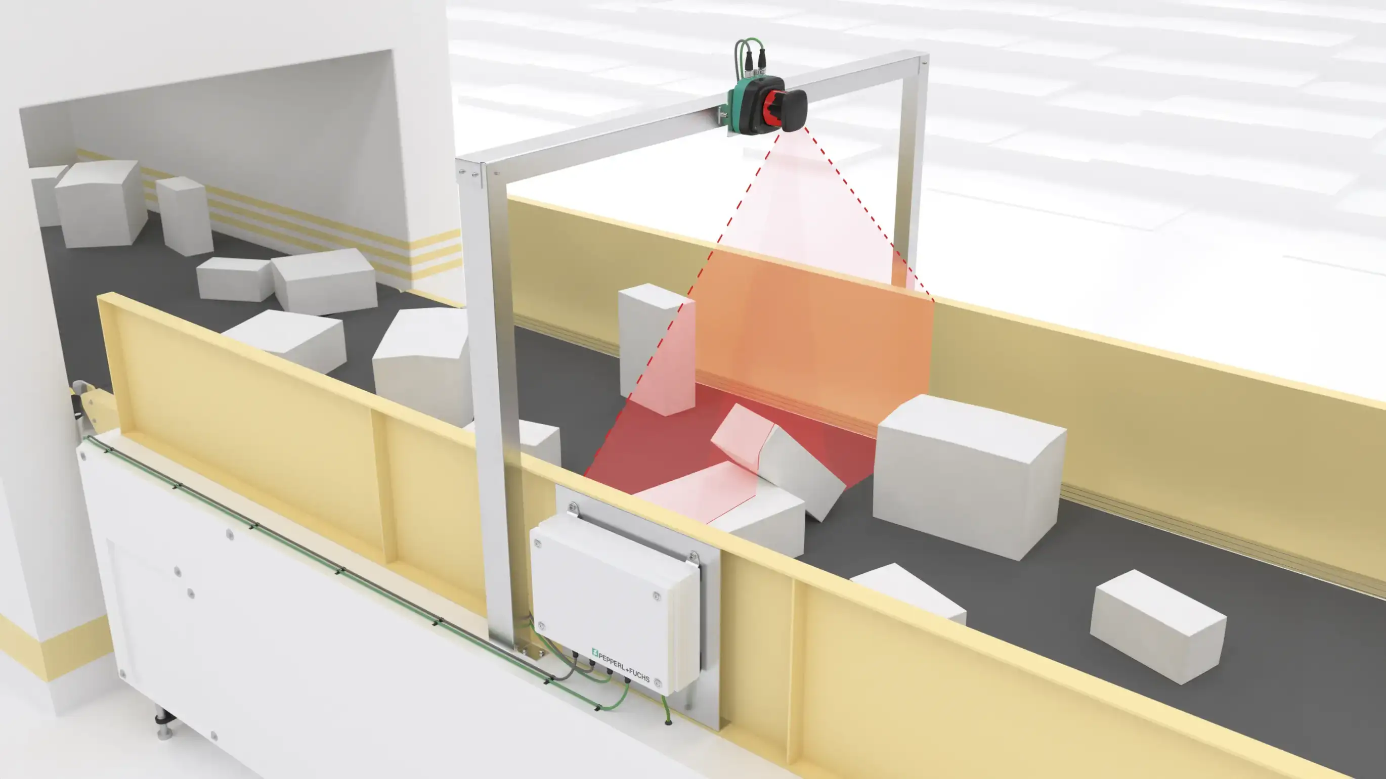 Contour2D sensor system to efficiently monitor conveyor belt utilization, Pepperl+Fuchs Contour2D sensor system to efficiently monitor conveyor belt utilization, Pepperl+Fuchs