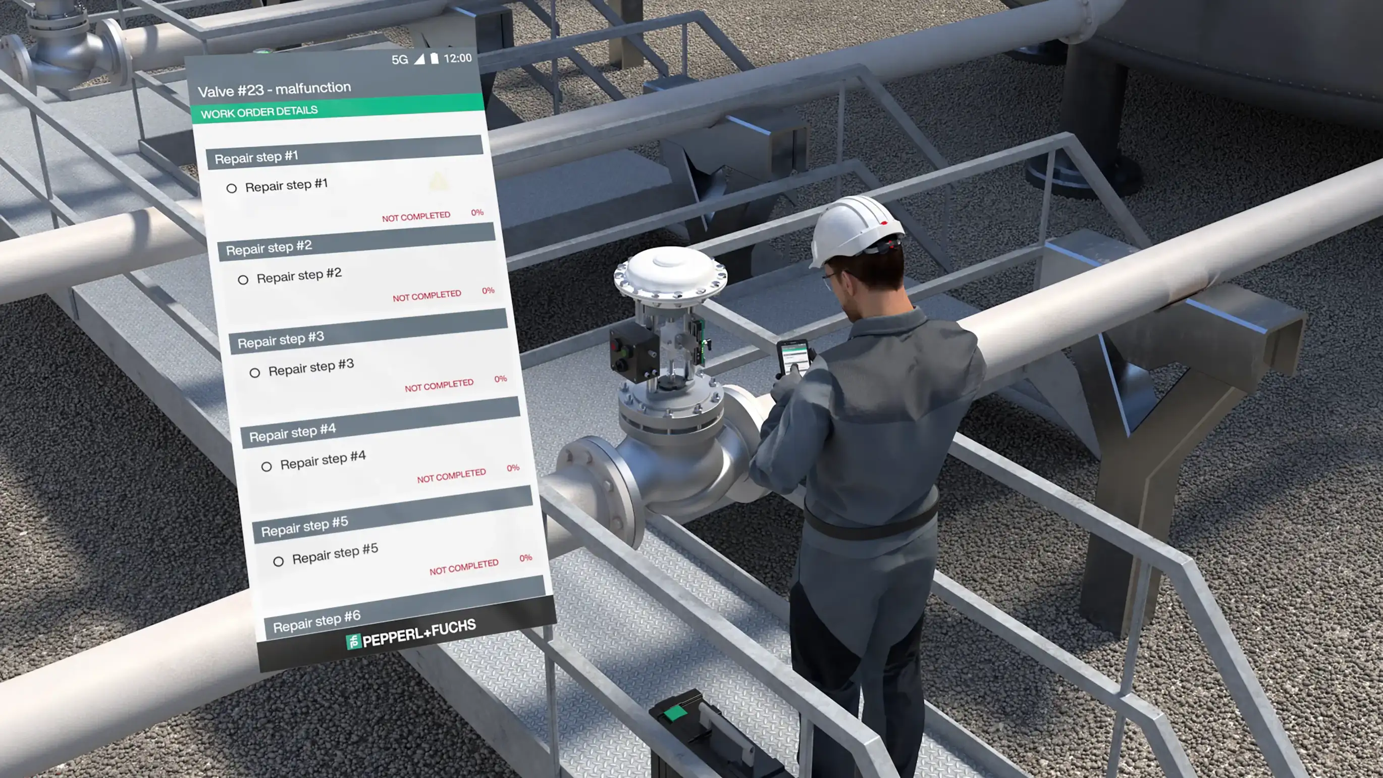 mobile worker using Smart-Ex 03 for work order management mobile worker using Smart-Ex 03 for work order management