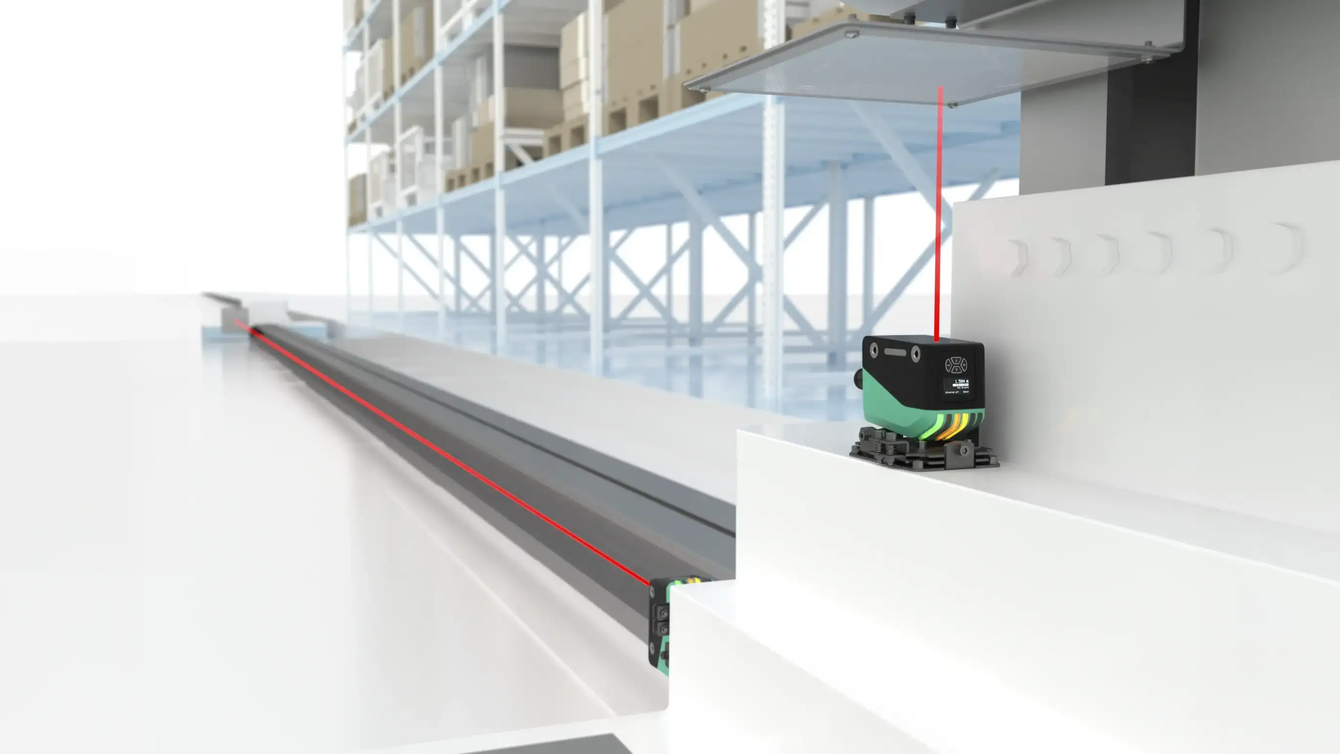 R1000 distance sensor for accurate positioning in stacker crane or warehouse applications, Pepperl+Fuchs R1000 distance sensor for accurate positioning in stacker crane or warehouse applications, Pepperl+Fuchs