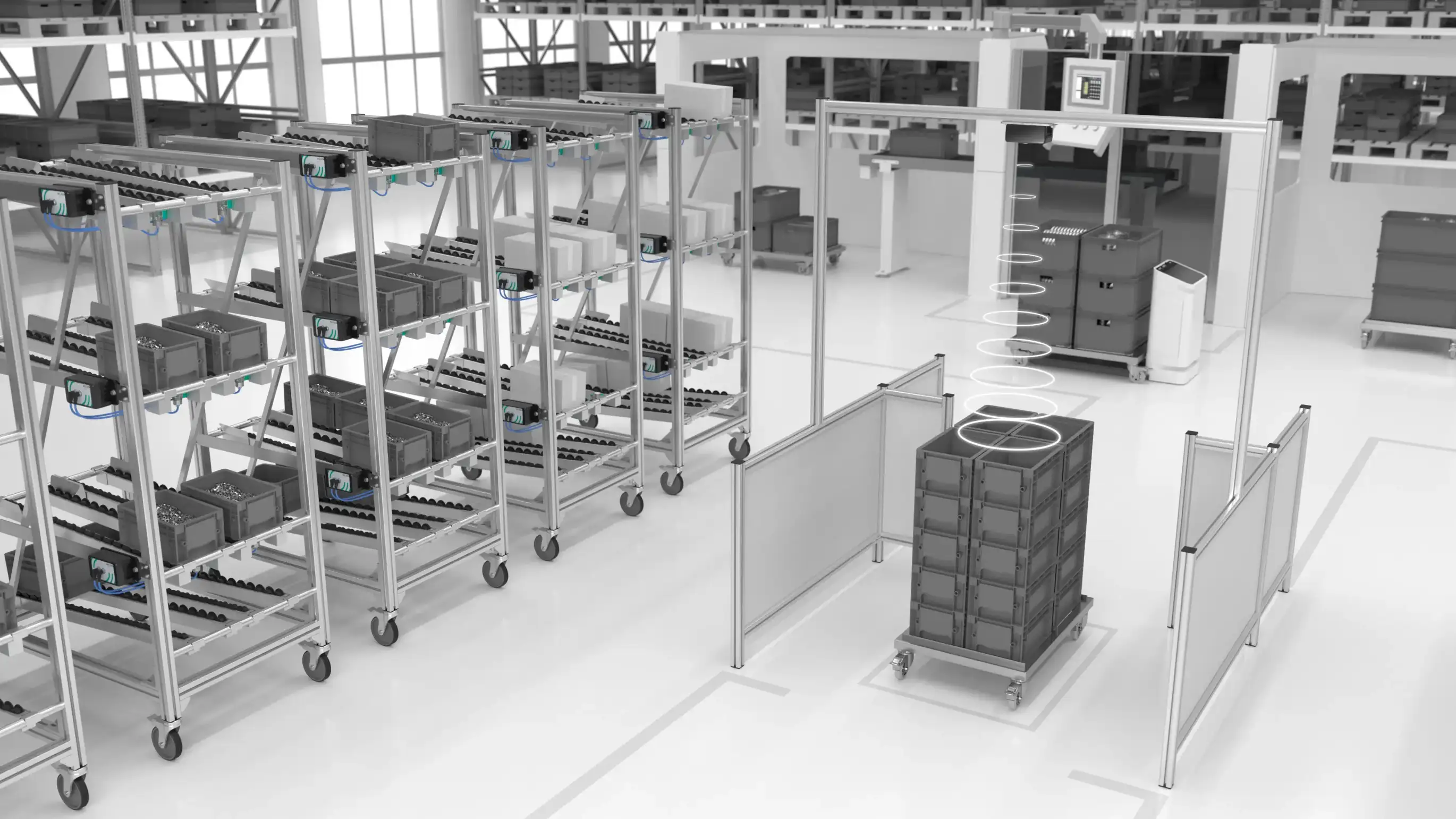 Various WILSEN IoT sensors utilized in intralogistics