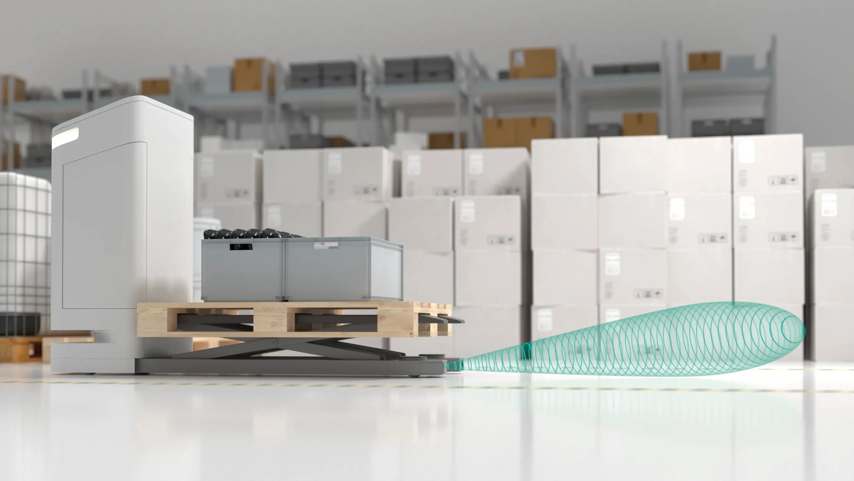 Ultrasonic sensor system USi-safety used for safe navigation of forklift truck Ultrasonic sensor system USi-safety used for safe navigation of forklift truck