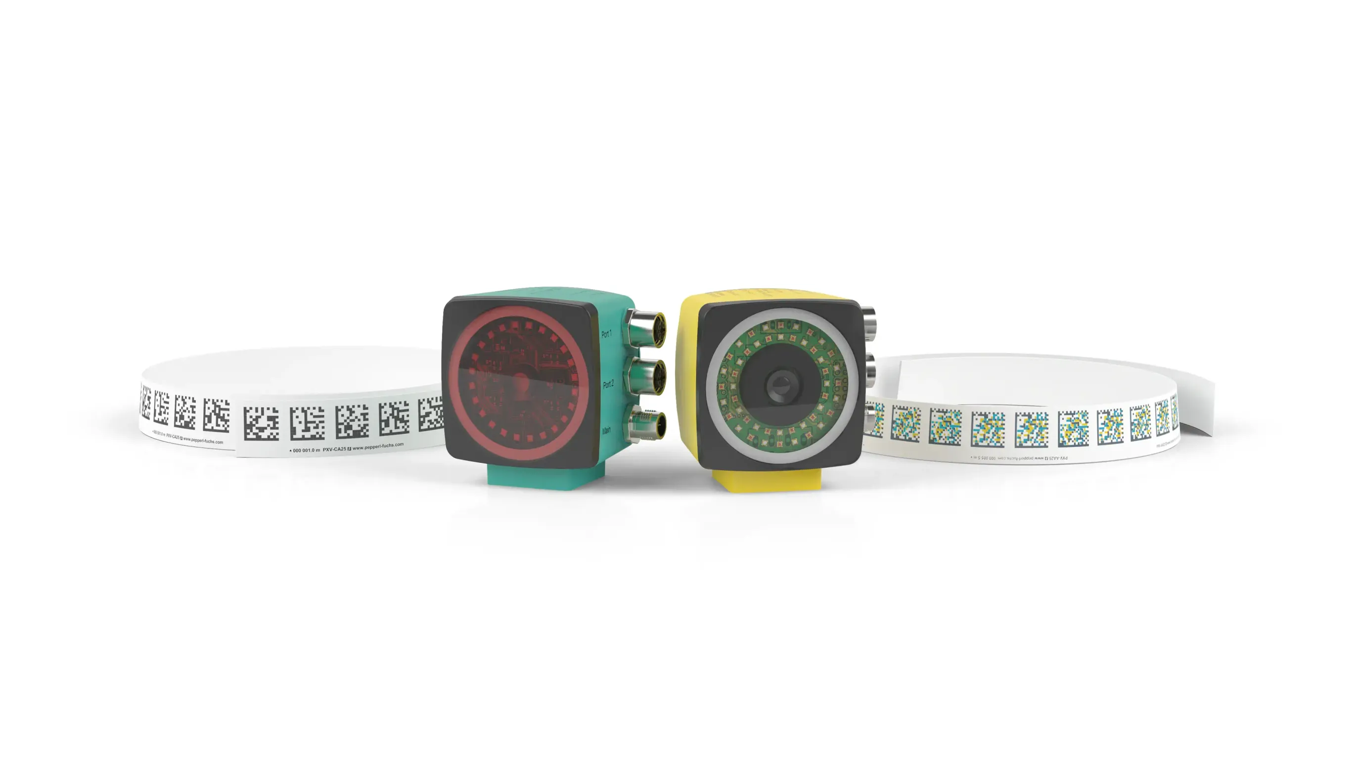 Read heads and code tapes of the camera-based linear positioning system (PCV, PXV) Read heads and code tapes of the camera-based linear positioning system (PCV, PXV)