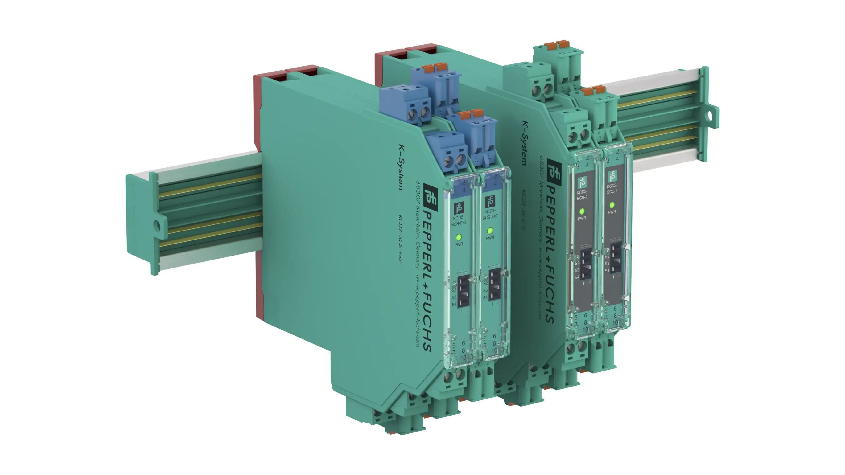 KCD2-SCS isolated barriers mounted on PowerRail, Pepperl+Fuchs KCD2-SCS isolated barriers mounted on PowerRail, Pepperl+Fuchs