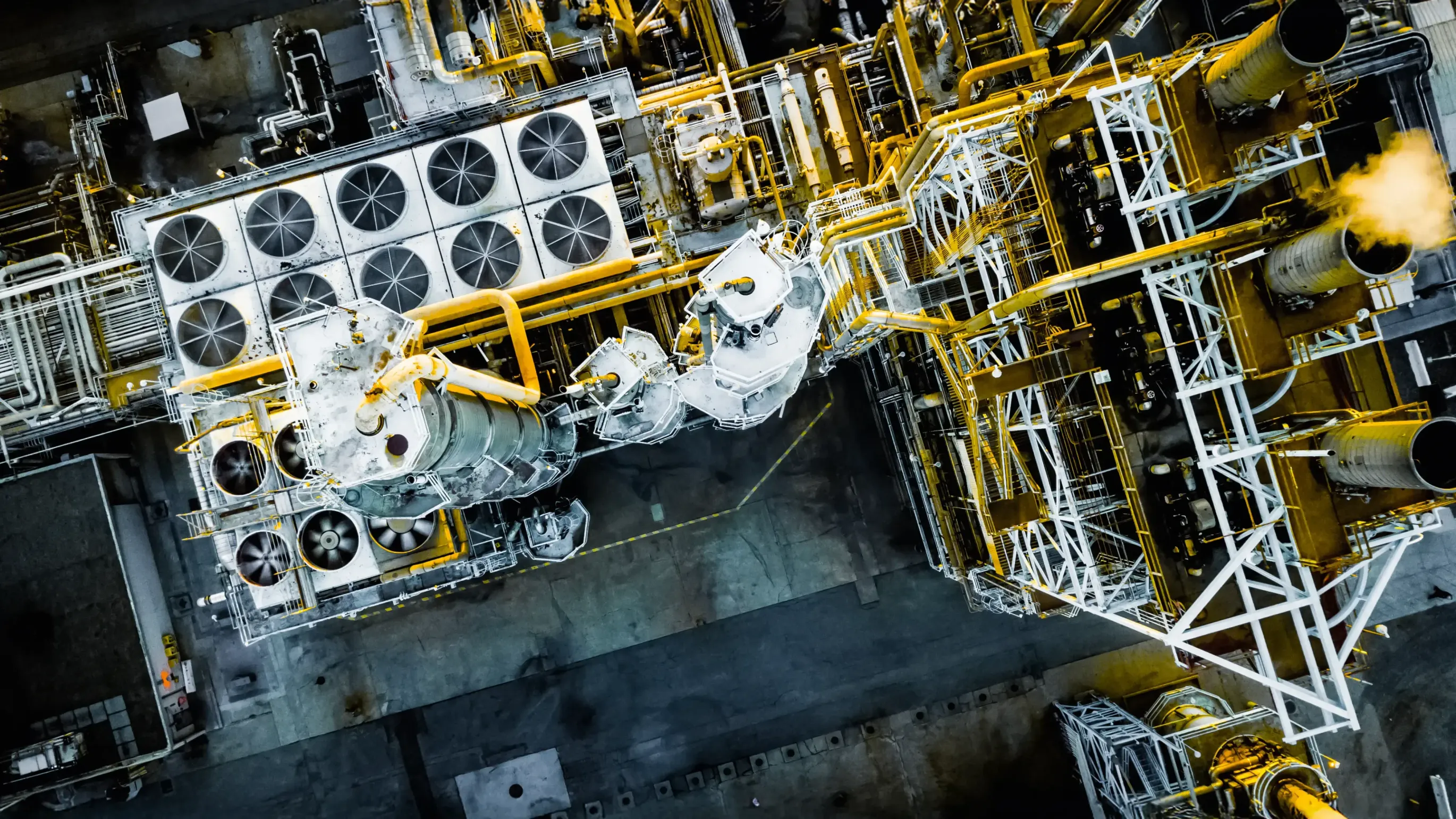 Aerial view of process plant
