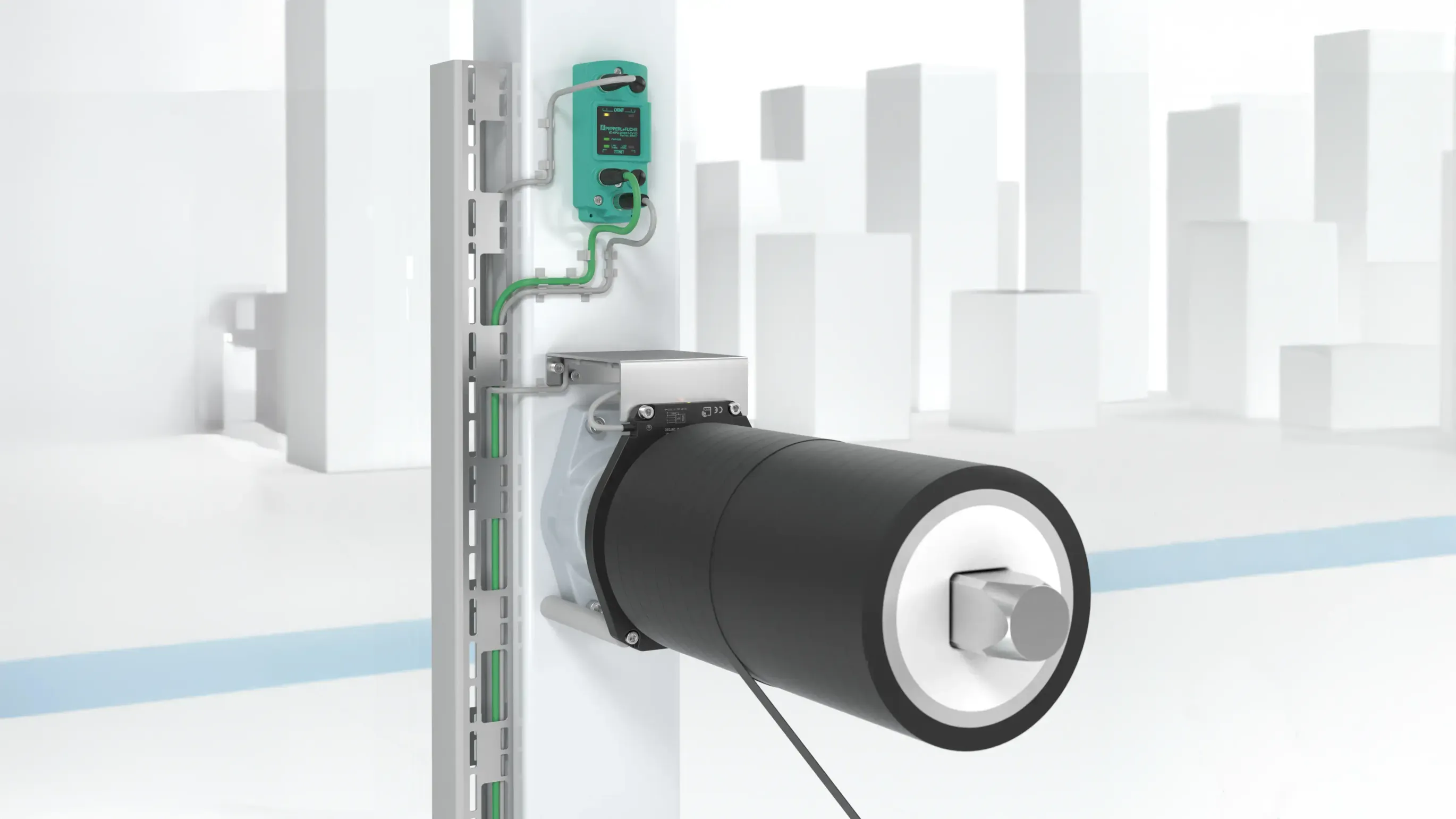 Complete identification solution with F198 read/write device and IDENTControl evaluation unit