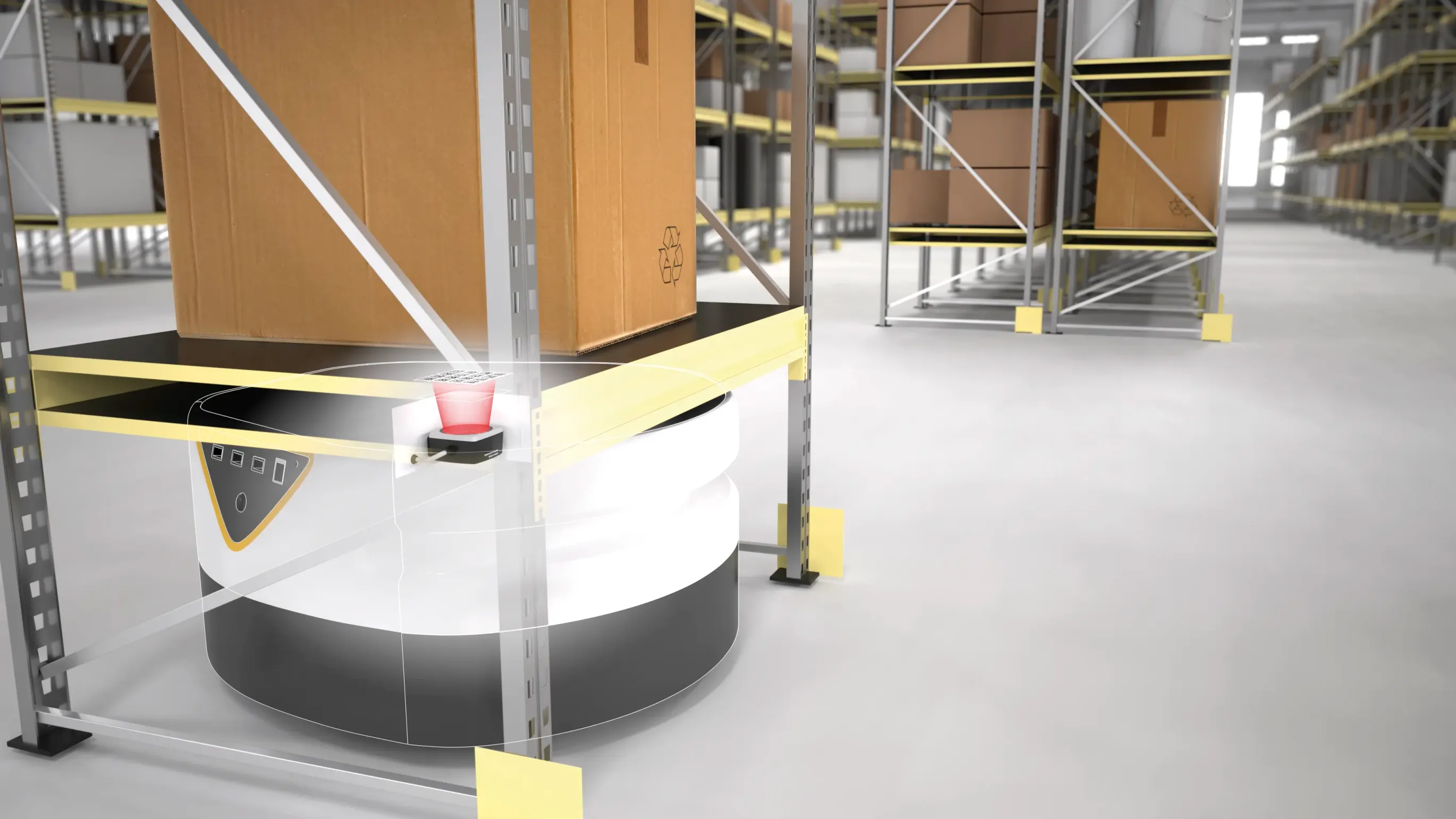 PGV Enables Precise Auto-Guided Transport System Alignment when Picking Up Goods Carriers