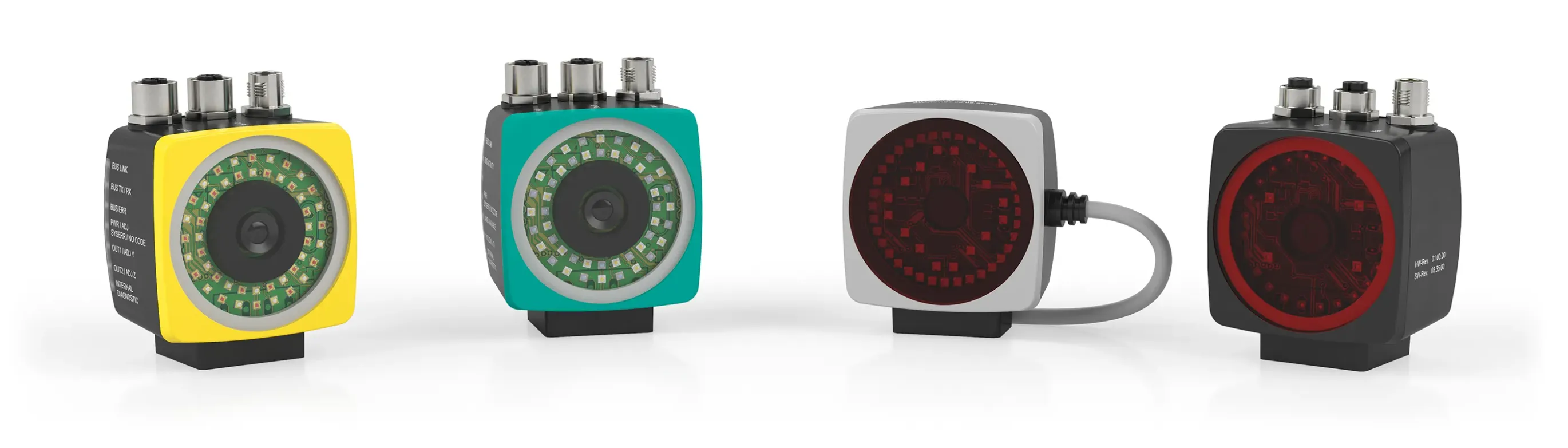 four variants of the PGV read heads for camera-based track guidance four variants of the PGV read heads for camera-based track guidance