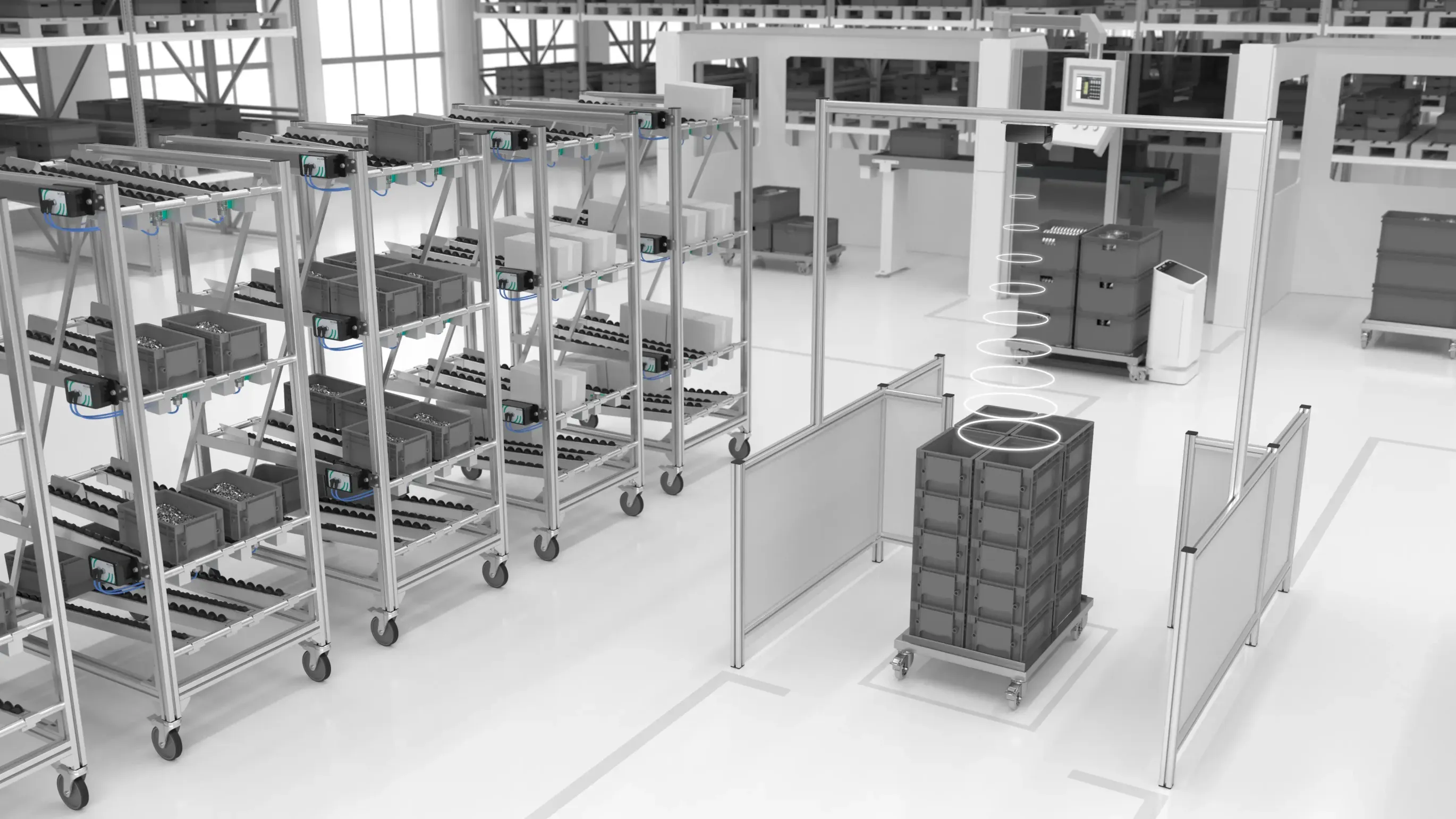 Various WILSEN IoT sensors utilized in intralogistics