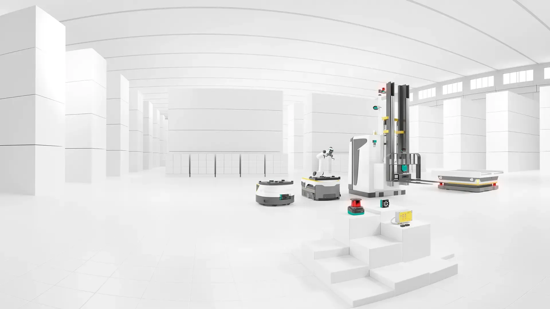 Keyvisual of sensor solutions for automated guided vehicles