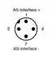Connection Assignment: AS-Interface EMERGENCY STOP button VAA-2E1A-F85A/CB10-S-V1