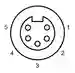 Connection Assignment: Female receptacle 1/2" NPT-V95-G-.3M