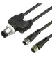 Produktbild: Y connection cable V3-GM-BK0,3M-PUR-U-T-V1-G