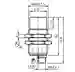 Dimensions: Capacitive sensor CCN15-30GS60-E2-V1