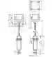 Dimensions: Inductive sensor NCN25-F35-A2-250-15M-V1