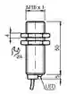 Dimensions: Inductive sensor NBB8-18GM50-E2-M