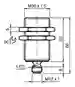 Dimensions: Inductive sensor NBB15-30GM50-E2-V1-M