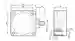 Dimensions: RFID read/write device IQH1-FP-V1
