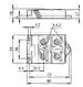 Dimensions: Distribuidor pasivo V1-4A-E-5M-PUR