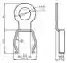 Dimensions: Grounding clip PCV-SC12A