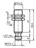 Dimensions: Inductive sensor NEB12-18GM50-E2-V1