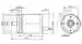 Dimensions: Multiturn absolute rotary encoder ENA36IL-S***-Analog