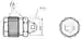 Dimensions: AS-Interface end seal VAZ-FK-ED2