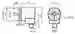 Dimensions: Multiturn absolute rotary encoder ENA36IL-S***-Analog