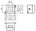 Dimensions: RFID read/write device hazardous area IPH-FP-C1D1