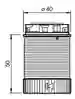 Dimensions: Signal tower connection element IO-Link VAZ-CLAMP-40MM-IO