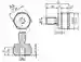 Dimensions: Mounting adapter MONAD-M08-1,25-M10-1,5/36