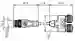 Dimensions: Y connection cable V1-G-T-BK0,6M-PUR-A-V1-G