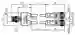 Dimensions: Y connection cable V1-G-OR0,3M-POC-T-V1-G