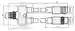 Dimensions: Y connection cable ICZ-3T-0,3M-PUR ABG-V15B-G
