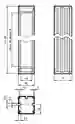Dimensions: Rejillas ópticas de seguridad, Espejo SLC-XXX-M