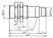 Abmessungen: Ultraschallsensor UB300-18GM40-E5-V1