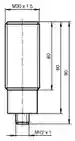Dimensions: Sensor ultrasónico UB500-30GM-H3-V1