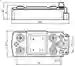 Dimensions: RFID evaluation unit IC-KP2-2HB17-2V1D