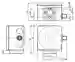 Dimensions: Optical reading head PCV100-F200-R4-V19